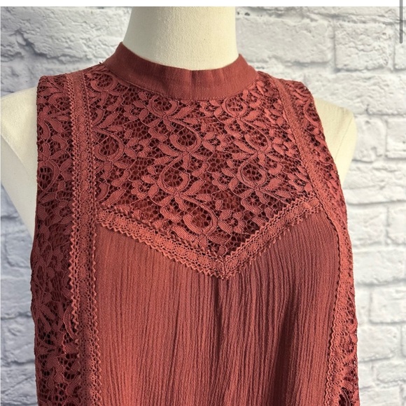 Aeropostale Lace Cottagecore High Neck Ruffle Shift Dress - Picture 5 of 10